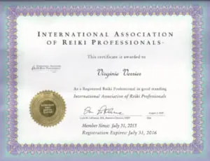 Certificat Reiki professionnel