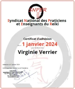 certificat syndicat national des practiciens de reiki 2024